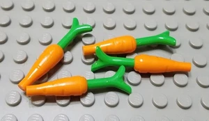 LEGO Lote de 4 Minifiguras Naranja Zanahorias Accesorios Alimentos - Imagen 1 de 1