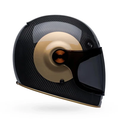 Bell Bullitt Carbon Full Face Motorcycle Helmet TT Gloss Black/Gold Medium Foto 1 de 4