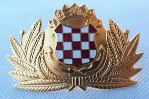 Kroatische Marine Armee, Kroatische Armee - OFFIZIERE SCHIRMMÜTZENABZEICHEN ! - Bild 1 von 2