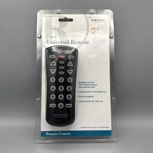 NEW Radio Shack (15-1989) Big-Button 2-in-1 Universal Remote Control - Picture 1 of 2