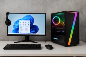 Ready-to-Use Gaming PC | Intel i5, 16GB RAM, GT 710, SSD+HDD, Windows 10, Wi-Fi - Picture 1 of 4