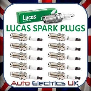 NGK BKR5EK 7956 LUCAS SPARK PLUGS LSP028 X 10 VAUXHALL RENAULT FIAT CITROEN - Picture 1 of 6