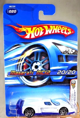Hot Wheels #20 2005 primeras ediciones 20/20 Maserati MC12 blanco con cromo 10 radios Foto 1 de 4