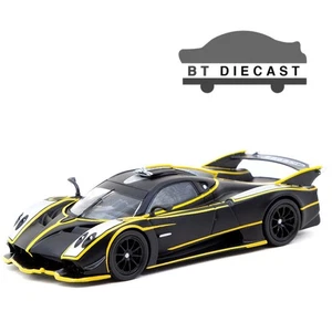 TARMAC WORKS PAGANI HUAYRA R 1/64 MATTE BLACK / SILVER T64G-TL035-MBS - Picture 1 of 2