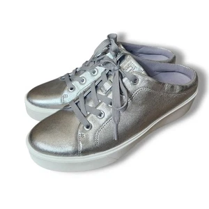 Neu Naturalizer Morrison Silber Metallic Pantolette Slipper Turnschuhe Größe 8 M mit Karton - Bild 1 von 8