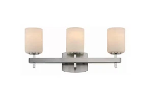 Bel Air Fairfield 22" 3-Light Vanity Light Brushed Nickel w/ Frosted Glass - Picture 1 of 7