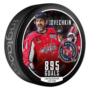 Alexander Ovechkin Washington Capitals 895th Goal Hockey Puck LE 2025 PRESALE - Picture 1 of 2