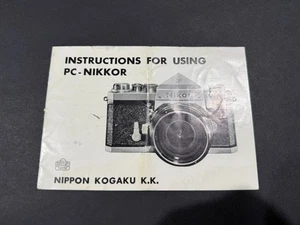 Nikon PC-Nikkor Camera Instructions - Picture 1 of 4