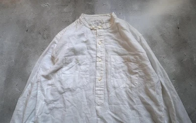 Engineered Garments Banded Collar Long Shirt M White Linen Cotton USA F/S - Image 1 of 4
