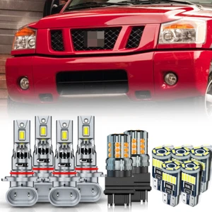 11x For Nissan Titan 2004-2015 LED Headlight Hi/Lo Turn Signal Side Marker Bulbs - Picture 1 of 12
