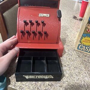 Vintage Tom Thumb Toy Cash Register Red