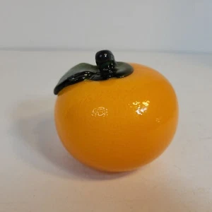 Art Glass - Glass Fruit - Orange - Handblown - Murano Style - MCM - Picture 1 of 2