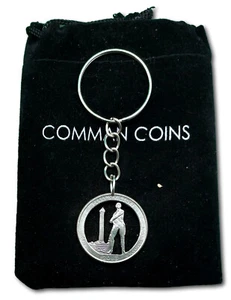 2013 Ohio Cut Coin Keychain Perrys Victory US State Monument Quarter Jewelry - Picture 1 of 4