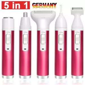 Frauen 5 in 1 Epilierer Bikini Augenbrauen Nase Trimmer Gesichts Haarentfernung - Bild 1 von 15