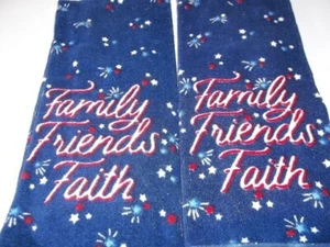 FAMILY FRIENDS FAITH towels Set of 2 cotton kitchen towels - Picture 1 of 2