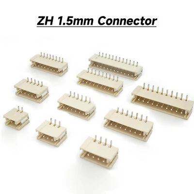 ZH1.5 2/3/4/5/6/7/8/9/10P Vertical Plug Housing Crimps Connector Pitch 1.5mm - Image 1 of 4