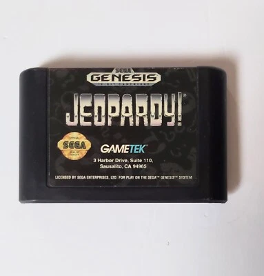 Jeopardy Sega Genesis Cartridge Only Untested 1992 - Image 1 of 4