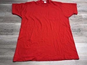 Vintage 90s Selvedge Pocket T-Shirt Faded Red Size XL Single Stitch Made in USA - Bild 1 von 9