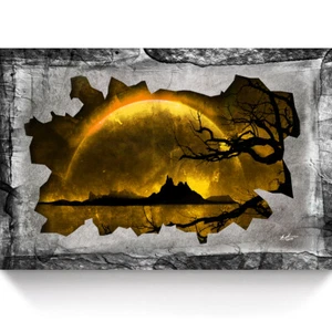 Leinwand Bild Sonnenuntergang Landschaft Wandbilder XXL Wohnzimmer Modern 1920A - Bild 1 von 7