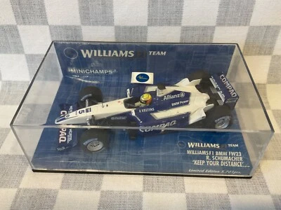 1/43 MINICHAMPS 010125 WILLIAMS F1 BMW FW23 R.SCHUMACHER 2001 KEEP YOUR DISTANCE - Image 1 of 4