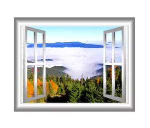 VWAQ Outdoors Wall Decor 3D Forest Wall Decals Peel and Stick Mural - Picture 1 of 2