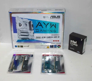 Intel Core Ultra 7 265K Asus Z890 AYW Gaming WiFi Motherboard GSkill S5 64GB RAM - Picture 1 of 10