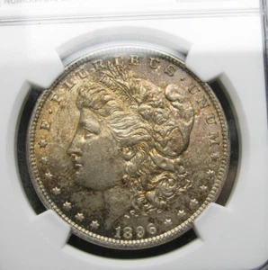 1896 Morgan Dollar Silver ---- NGC MS-62 Toned Coin ---- #864A - Picture 1 of 6