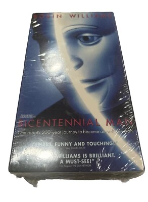 Blockbuster Bicentennial Man VHS Tape Robin Williams Movie 90s Previous Rental - Image 1 of 3