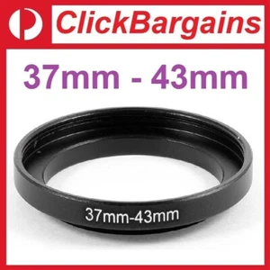 Anillo adaptador de filtro de lente de cámara de metal Step Up de 37 mm a 43 mm / Stepping 37-43 mm - Imagen 1 de 3
