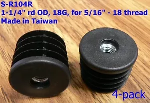 Inserto de muebles de enchufe de rueda Oajen para 5/16"" - 18 hilos, para 1-1/4"" OD, 4 piezas - Imagen 1 de 1