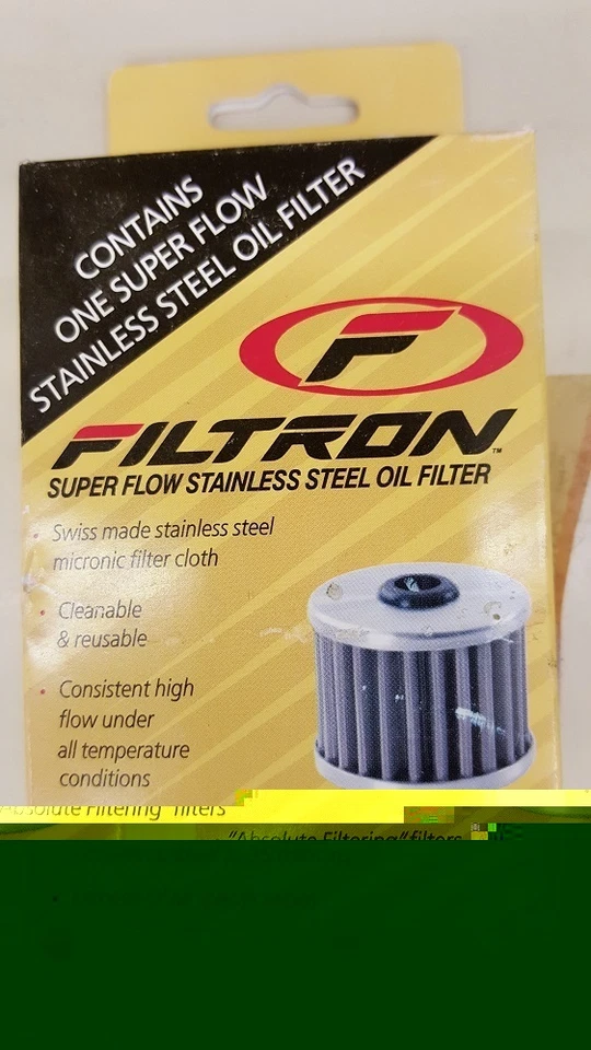 Filtron Superflow Stainless Steel Oil Filter KTM 05-08 Large Filter Element - Image 1 of 2