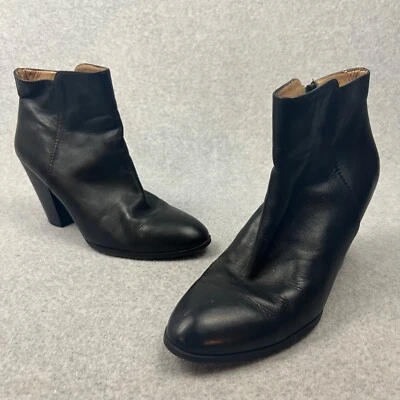 Adrienne Vittadini 踝靴女式 9 码黑色皮革休闲舒适 — 第 1/4 张图片