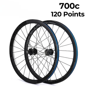 700C Gravel Road Bicycle Wheelset 40mmx22mm 120 Points Disc Brake Thru Axle Hub - Picture 1 of 19