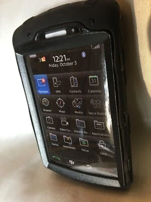 Otterbox para teléfono Blackberry - Protector facial transparente con soporte giratorio de plástico duro Foto 1 de 4