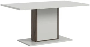 Esstisch 160x90 hellgrau Küchentisch Säulentisch Esszimmertisch Eiche dunkel - Bild 1 von 5