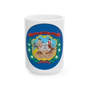 West Virginia State Seal NARA - Taza de café blanca - Imagen 1 de 9