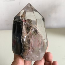 TOP!!! 853G Natural Beautiful Green GHOST  QUARTZ Crystal Healing 8.5-4-NH