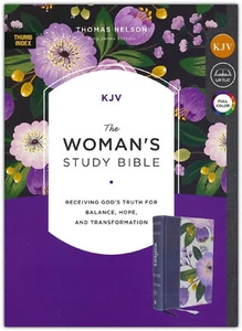 KJV Woman's Study Bible Cloth Over Board Thumb Index BRAND NEW in Shrink Wrap!! - Picture 1 of 6