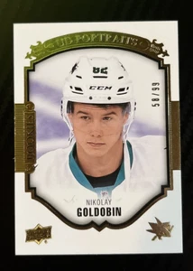 2015-16 UPPER DECK HOCKEY UD PORTRAITS ROOKIES GOLD #P78 NIKOLAY GOLDOBIN 58/99 - Picture 1 of 3