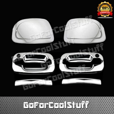 Para Chevy Silverado/1500/2500/3500 00-06 maçaneta de 2 portas com PK+capa espelhada cromada - Imagem 1 de 3