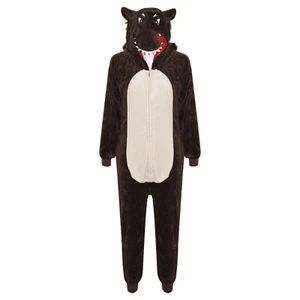 Kids Girls Boys A2Z One Piece Soft Fluffy Wolf Halloween Costume 7-14 Yrs - Picture 1 of 8