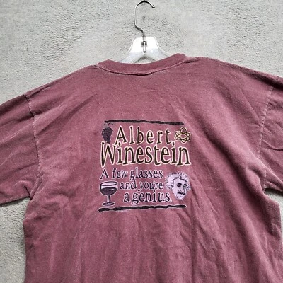 ВИНТАЖНЫЕ сумасшедшие рубашки мужская рубашка большой красный Y2K Albert Winestein короткий рукав футболка - Изображение 1 из 4