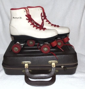 Vintage Roller Skates McGregor Jr. Size 4 Girls Youth RARE Brookfield Wheels - Picture 1 of 12