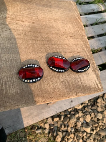 Vintage Art Deco Retro Shank Button Gaudy Costume Bakelite Acrylic lot of 3 Cover
