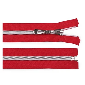 Reißverschluss - Spirale - teilbar - 75cm - metallisiert - rot - Bild 1 von 3