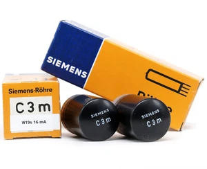 PAR EMPAREJADO C3m SIEMENS NOS Tubo Valvula Tubo Lámpara Válvula ഀ 真空管 Valvola 电子管 - Imagen 1 de 2