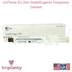 Dental UniTemp UE Óxido de Zinc/Eugenio Cemento Temporal 8g Odontología Restauradora - Imagen 1 de 6