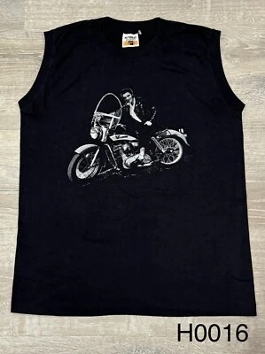 Camiseta regata vintage anos 70 ELVIS PRESLEY Muscle 50/50 tamanho G fabricada nos EUA. - Imagem 1 de 4