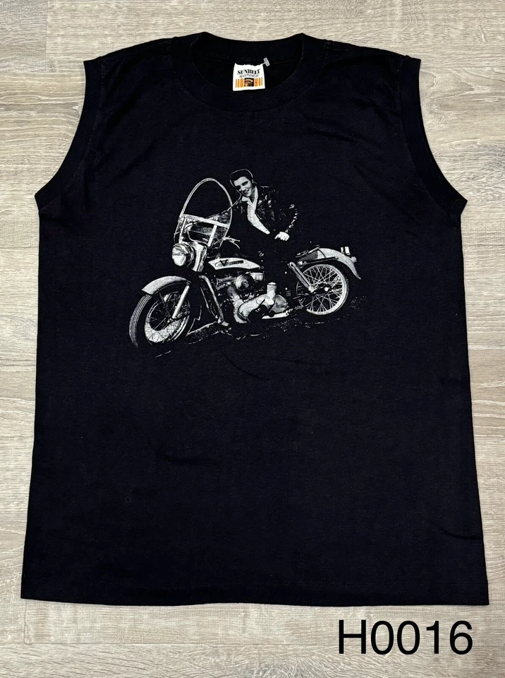 Camiseta sin mangas vintage años 70 ELVIS PRESLEY musculosa 50/50 talla L hecha en EE. UU. Foto 1 de 4