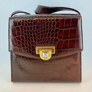 Versace Tasche, braunes Leder, Schulterleiste, wunderschön - Bild 1 von 9